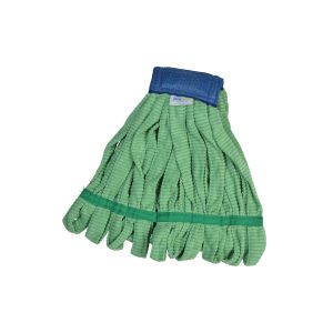 Green Microfiber Looped End Tube Mop Head - 14oz